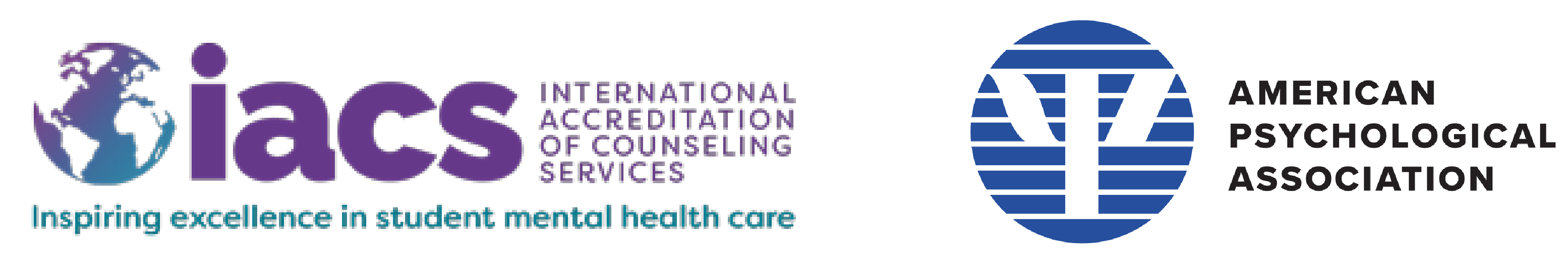 Accredited by International Accreditation of Counseling Services (IACS) and the American Psychological Association (APA).