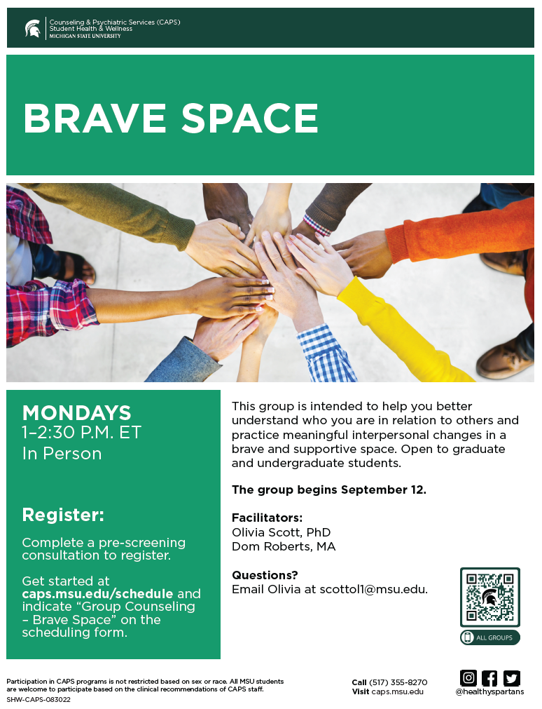 Preview of the Brave Space group flyer
